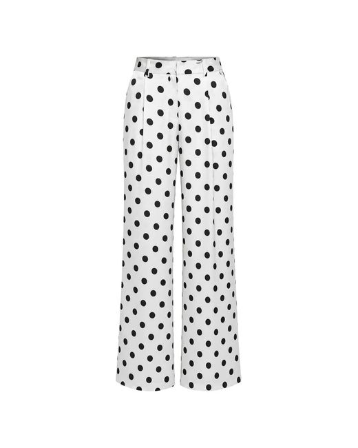 Sa Su Phi White Bogart Polka-Dot Trousers