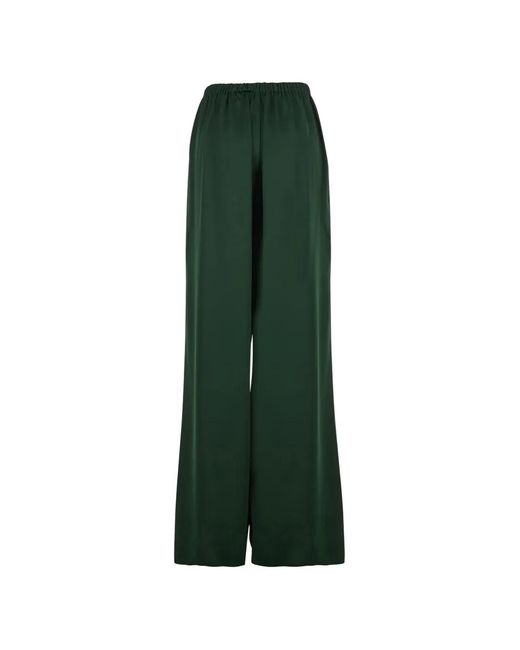 Norma Kamali Green Elasticated Palazzo Pants