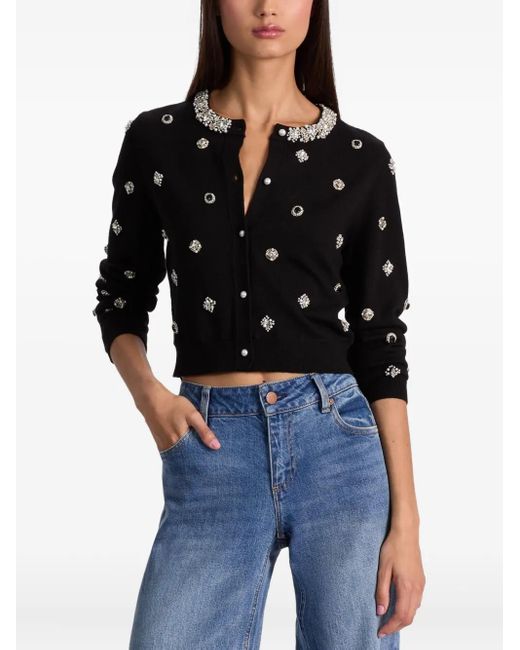 Cardigan Dollie À Ornements Alice + Olivia en coloris Black