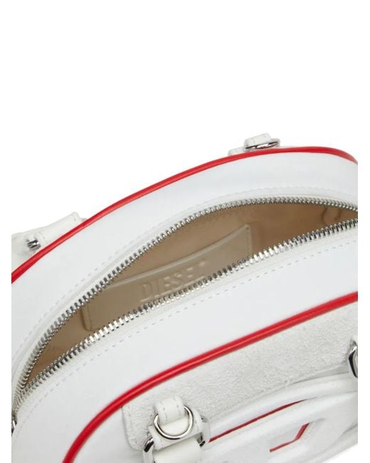DIESEL White 1Dr Dome-Colour-Block Small Bowling Bag