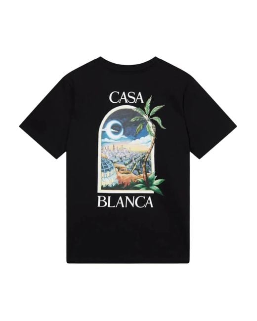 Casablanca Black Logo-Print T-Shirt for men