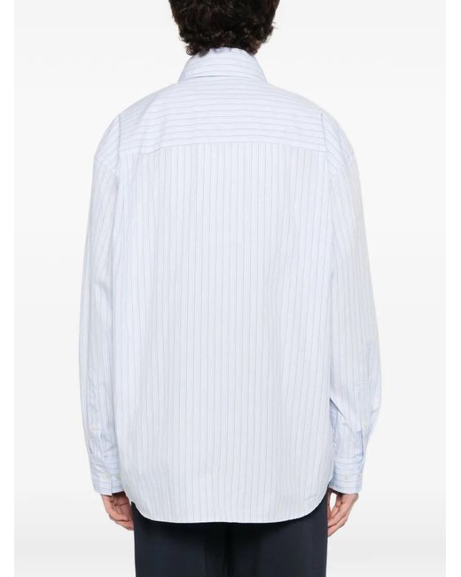 DUNST White Striped Pocket Shirt