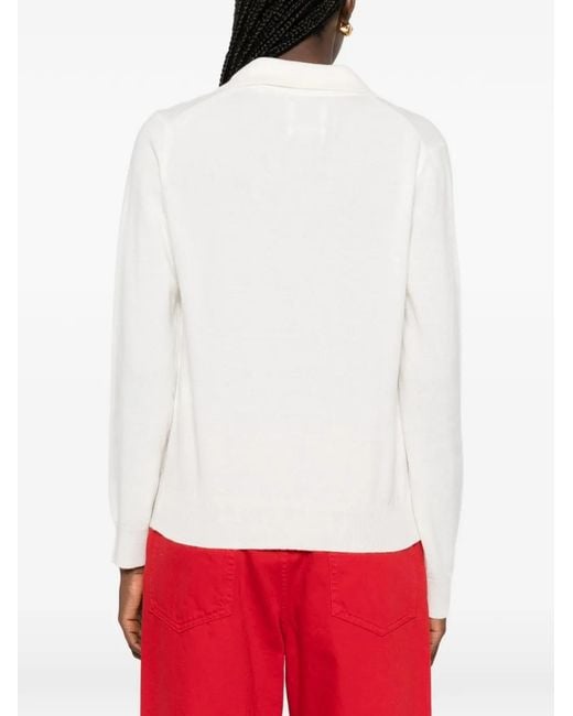Pull À Col Polo Gant en coloris White