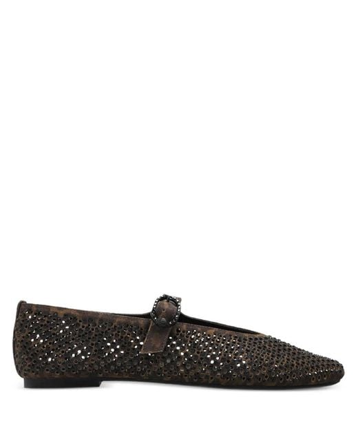 Kurt Geiger Black Mayfair Ballet Flats
