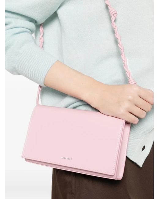 Jil Sander Pink Tangle Wallet With Strap