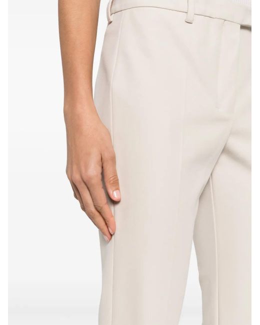 Max Mara Natural Pressed-Crease Flared Trousers
