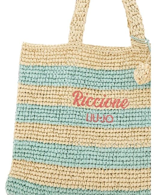 Liu Jo Natural Plentia Riccione Interwoven Tote Bag