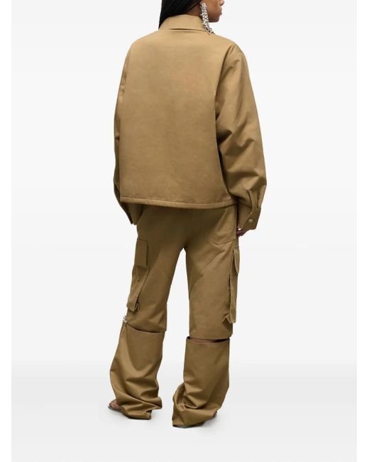 Area Green Crystal-Embellished Cargo Pants