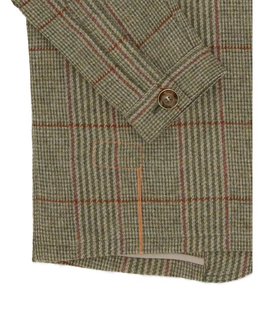 Fortela Green Scotland Check-Pattern Blazer