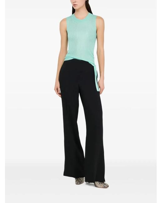Liu Jo Blue Ribbed Knit Top