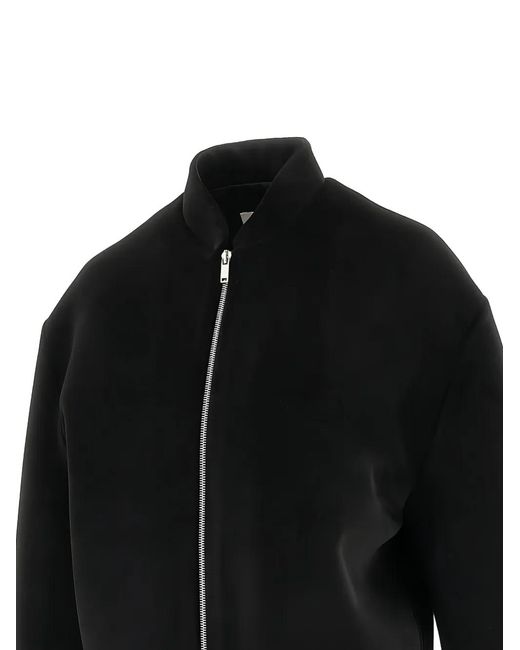 Jil Sander Black Cropped Bomber Jacket
