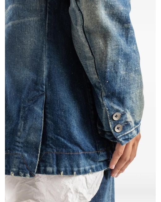 COTTLE Blue Faded-Effect Jacket