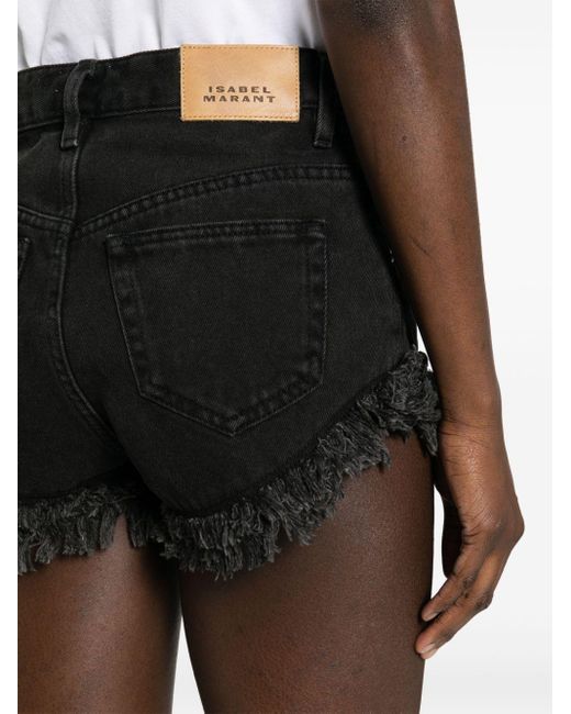 Isabel Marant Black Eneidao Denim Cotton Shorts