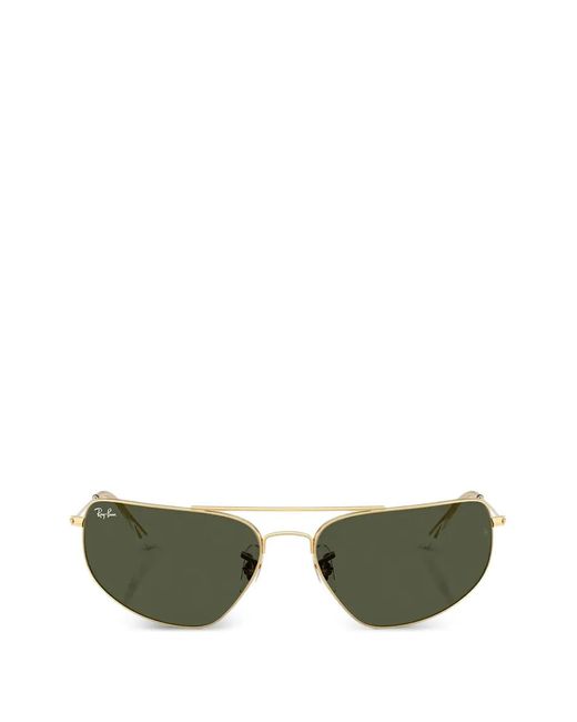 Ray-Ban Green Pilot-Frame Sunglasses