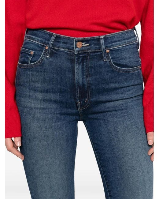 Mother Blue The Insider Crop Step Fray Jeans