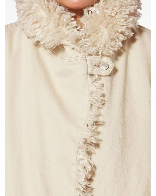Isabel Marant Natural Charone Fur-Trim Jacket