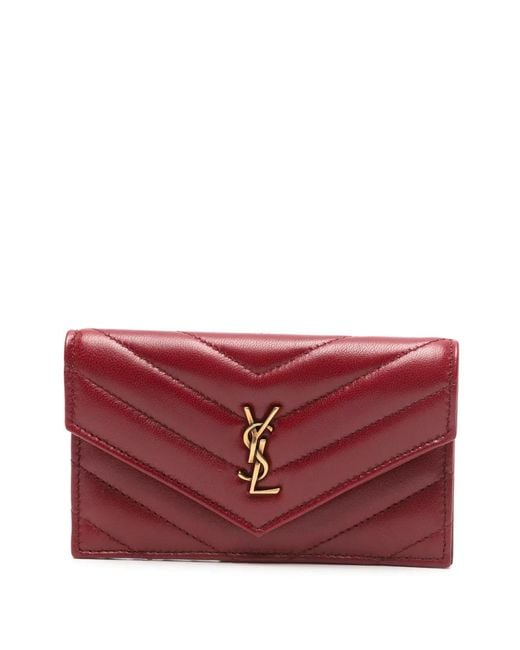 Saint Laurent Red Cassandre Wallet