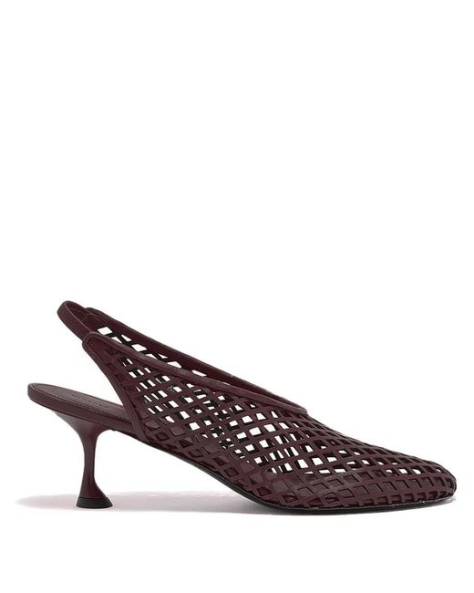 Proenza Schouler Brown Tee Perforated Slingback Pumps