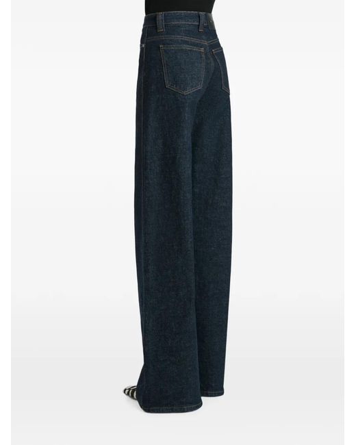 Khaite Blue Dane Wide-Leg Jeans
