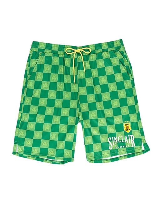 Sinclair Karierte Joggingshorts in Green für Herren