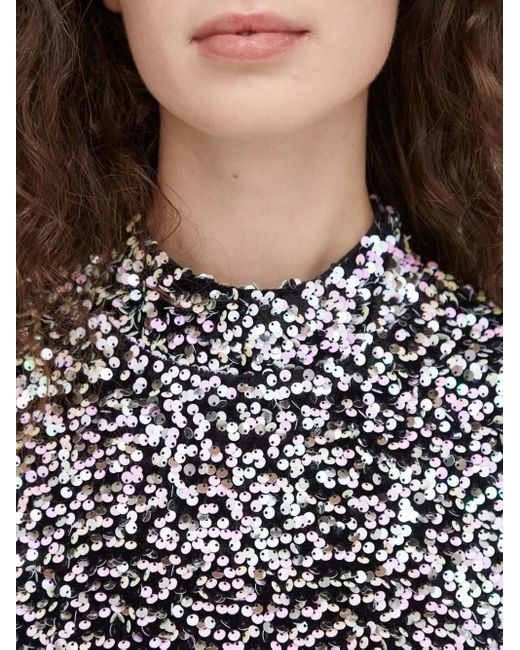 Robe Courte À Sequins Bruuns Bazaar en coloris White
