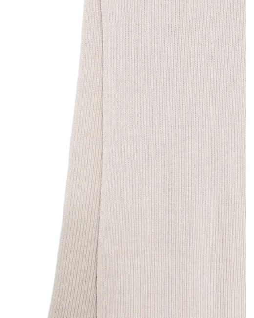 Paul & Shark White Ribbed-Knit Scarf for men