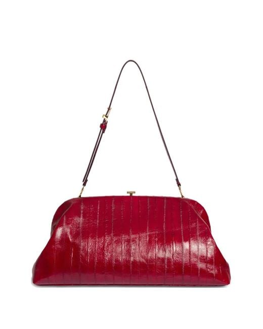 Clutch A Righe di Alberta Ferretti in Red