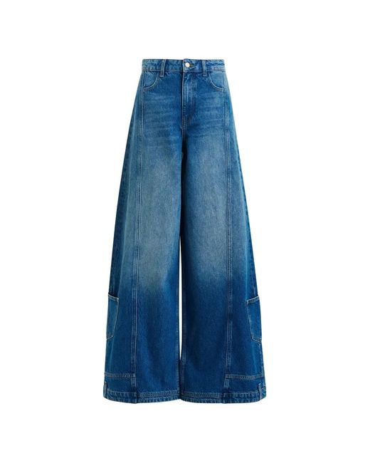 Essentiel Antwerp Blue Flap Pocket Flared Jeans