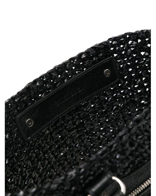 Balenciaga Black Le Cagole Panier Small Leather Tote
