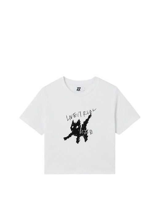 Izzue White Graphic T-Shirt