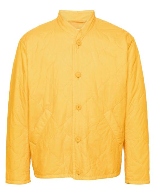 A Kind Of Guise Yellow Quilted Padded Jacket for men