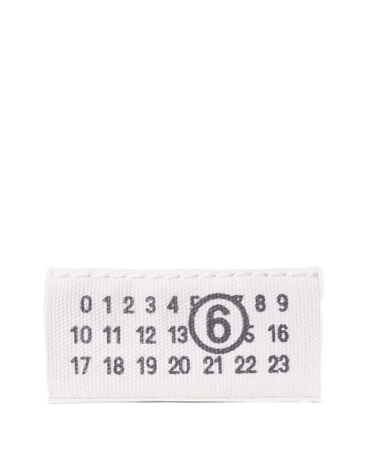 MM6 by Maison Margiela White Trompe L'Oeil Numeric Pochette Small
