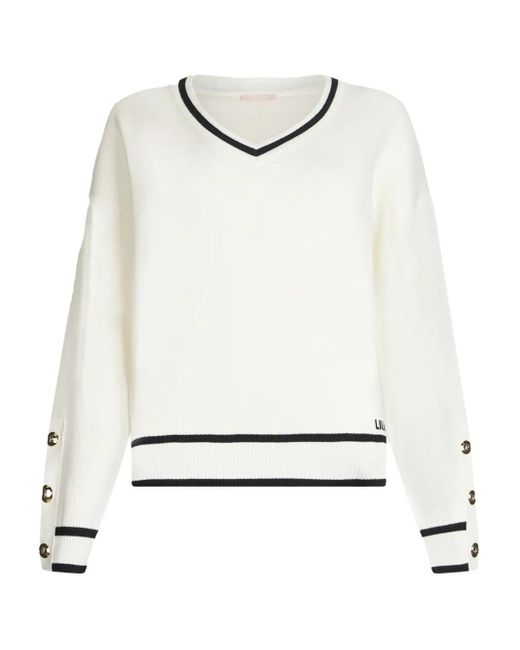 Maglione A Righe di Liu Jo in White