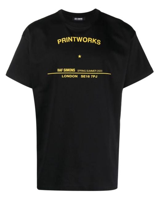 Raf Simons T-Shirt Mit Slogan-Print in Black für Herren