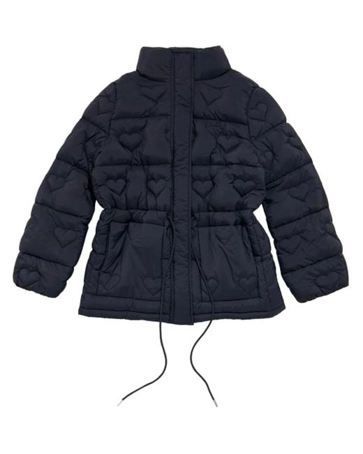 Bimba Y Lola Blue Heart-Stitching Down Jacket