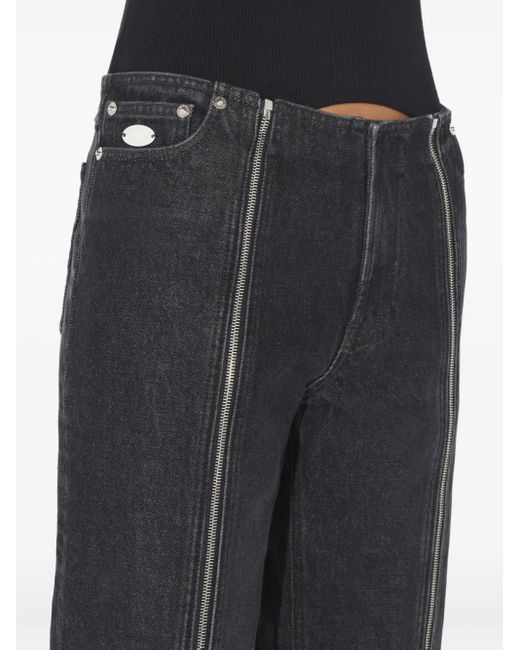 Jean Paul Gaultier Black Zipped Cotton Jeans