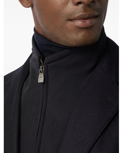 Corneliani Blue Zip Outdoor Jacket for men