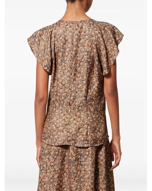 Isabel Marant Brown Lonea Top