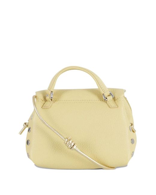 Zanellato Metallic Mini Postina Stud Top-Handle Cross-Body Bag
