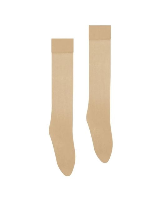 Wolford White Satin Touch 20 Knee-Highs