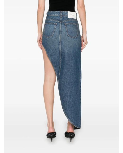 Coperni One-Leg Denim Skirt in Blue | Lyst