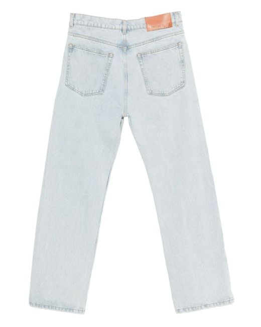 MSGM Blue Logo Trousers for men