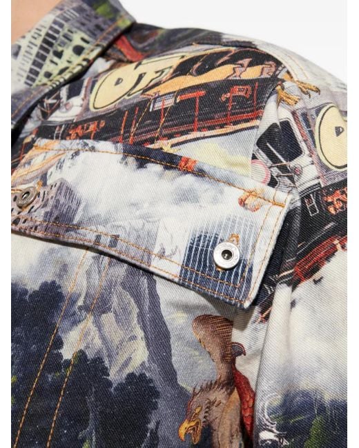 Camisa estampada Off-White c/o Virgil Abloh de hombre de color Blue