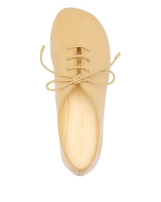 Proenza Schouler Natural Glove Lace-Up Ballet Flats