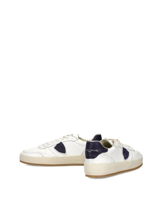 Philippe Model White Panelled Low-Top Sneakers for men