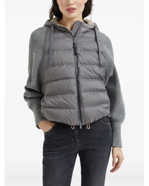 Brunello Cucinelli Gray Padded Jacket
