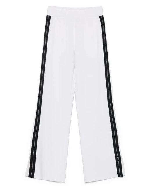 Pantalones de chándal con ribete de rayas EA7 de color White