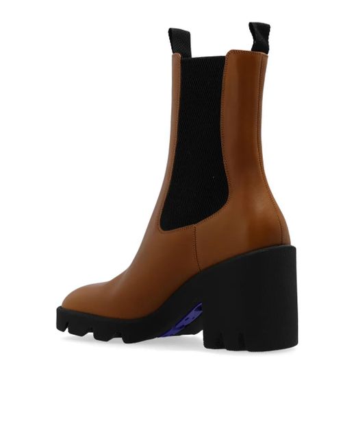 Burberry Brown Stiefeletten Aus Leder
