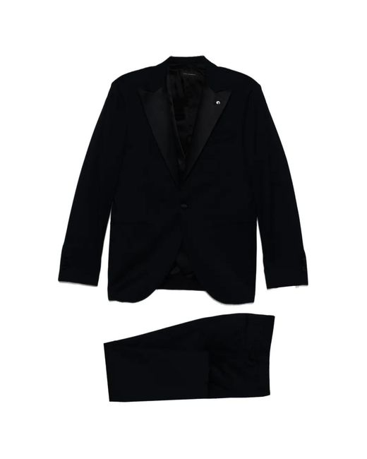 Luigi Bianchi Black Costume Trois Pièces Boutonné for men