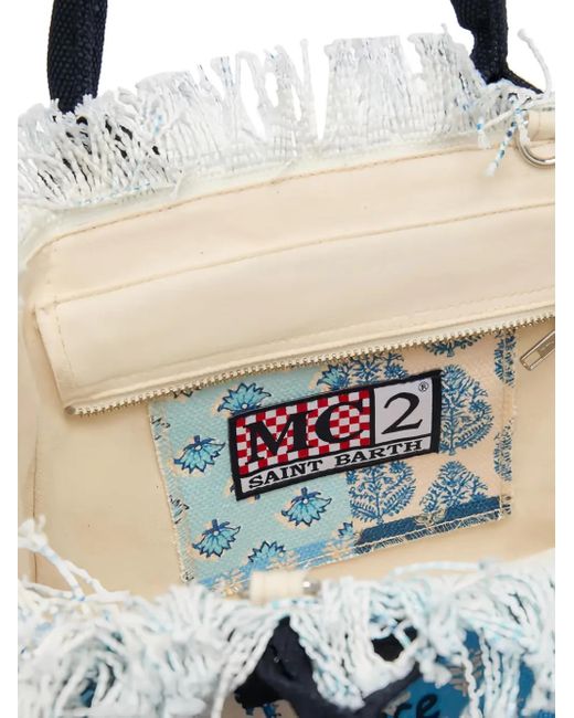 Mc2 Saint Barth Blue Cotton Tote Bag